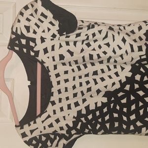 Classic Beauty Talbots sz 8p black & white dress EUC